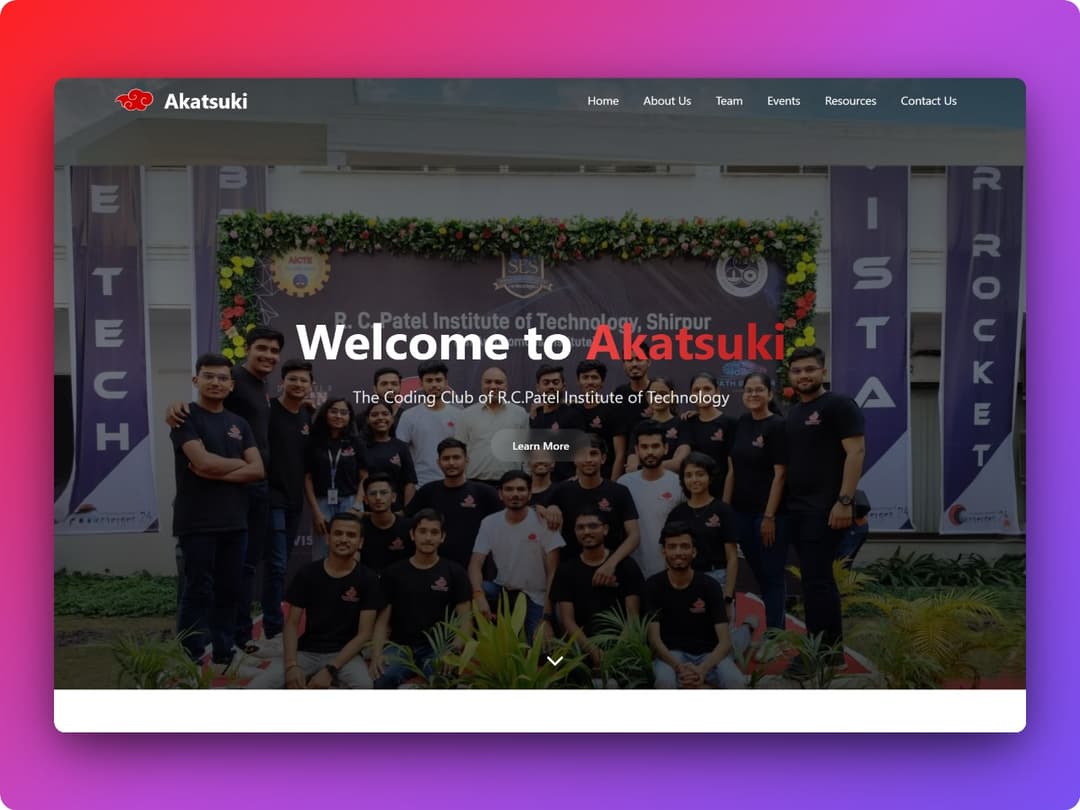 Akatsuki Coding Club Website